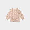 Sweat oversize manches longues col rond creme bébé fille