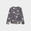T-shirt coton Hello Kitty Kuromi gris fonc&eacute; fille