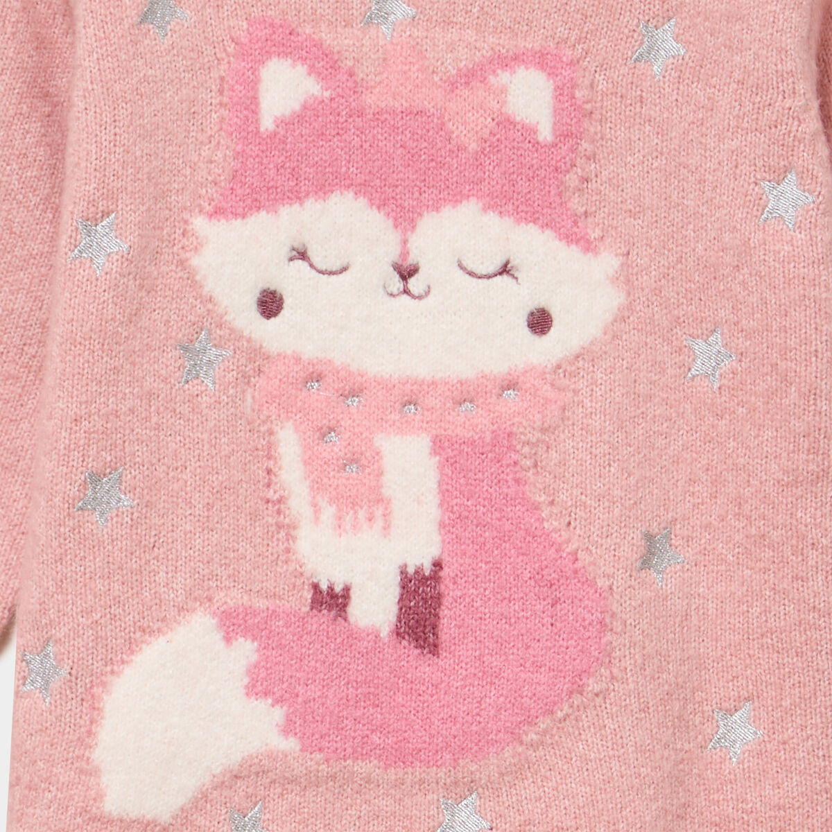 Ensemble robe pull et collants rose poudr&eacute;e b&eacute;b&eacute; fille