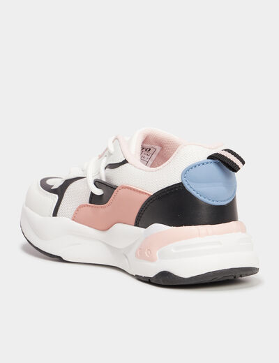 Baskets running à lacets Liberto blanc fille