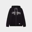 Sweat zippé à capuche doublé Creeks noir homme