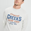 Sweat à col rond Creeks ivoire homme