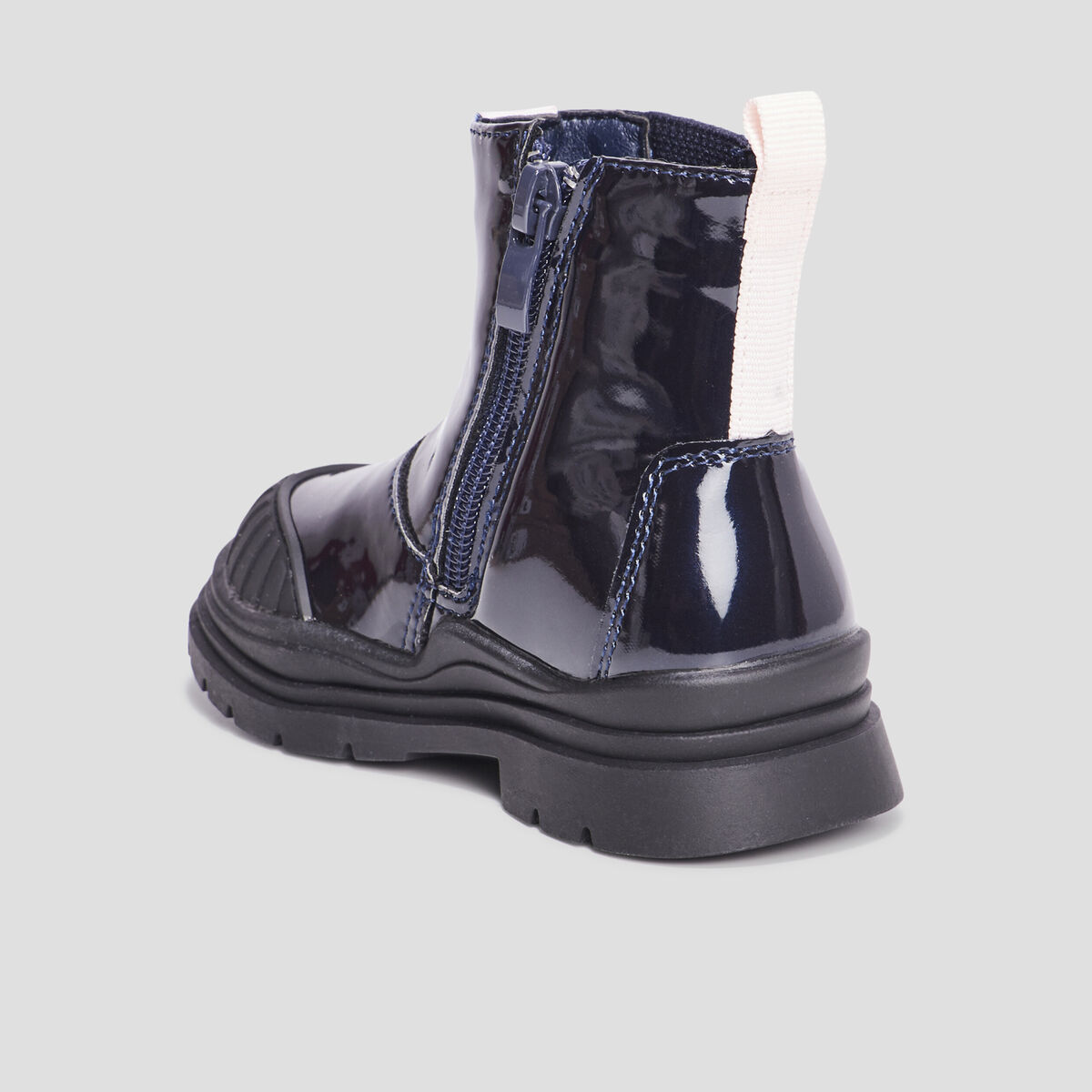 Bottines vernies crantées noir bébé fille