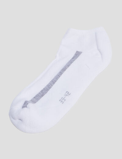 Lot 10 paires chaussettes blanc homme