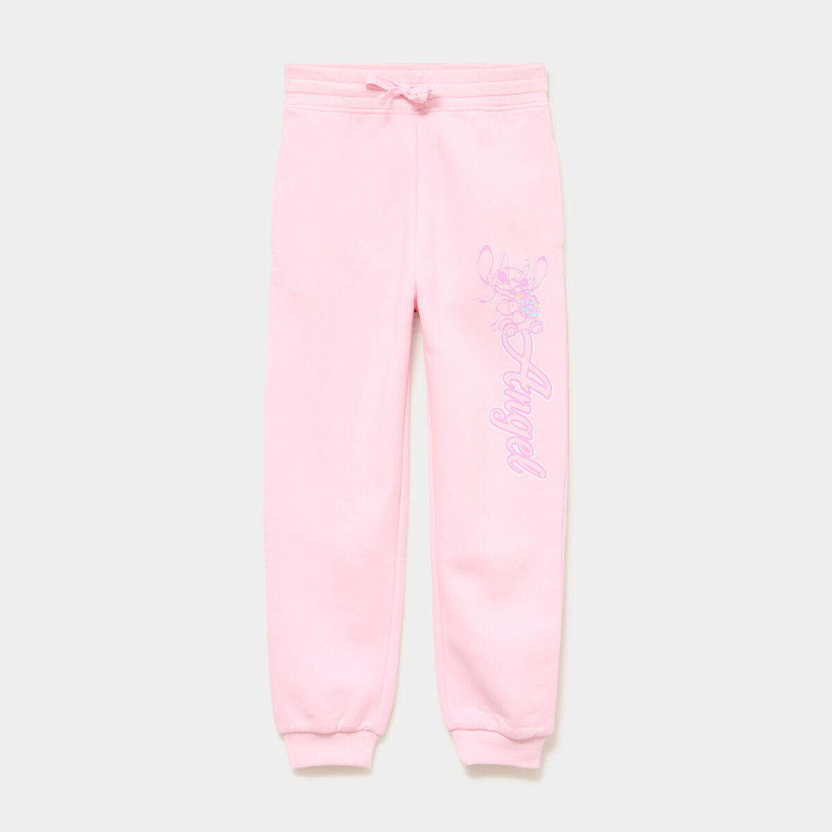 Pantalon de jogging droit Stitch Angel rose fille