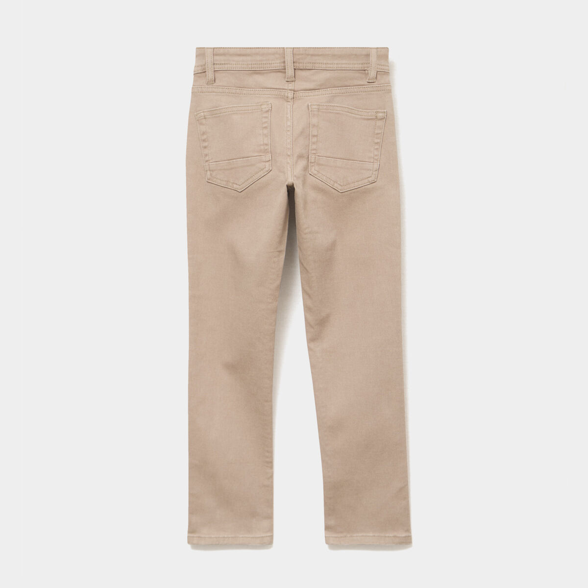 Pantalon slim coton majoritaire taupe gar&ccedil;on