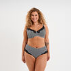 Soutien-gorge corbeille microfibre noir femme grande taille