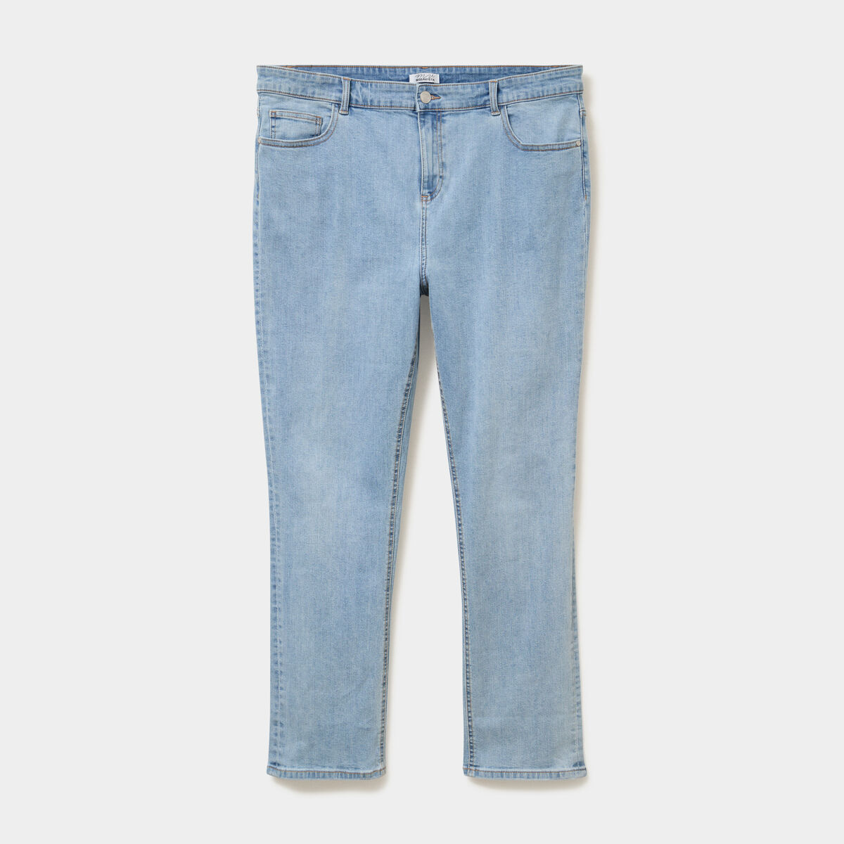 Jeans droit taille haute denim triple stone femme grande taille