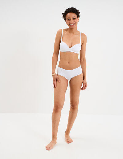 Soutien-gorge push up microfibre blanc femme