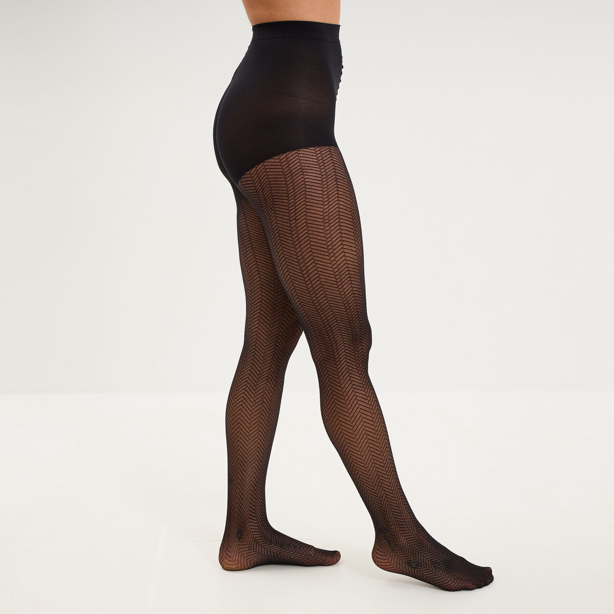 Collants semi-transparents 30D noir femme