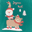 T-shirt No&euml;l coton manches longues vert b&eacute;b&eacute; gar&ccedil;on