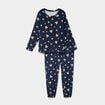 Ensemble velours pyjama t-shirt pantalon bleu gris femme grande taille
