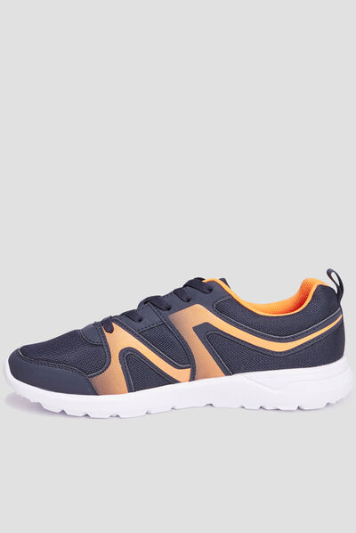 Baskets running à lacets Rexited bleu marine homme