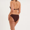 Bas de maillot de bain anneau marron femme