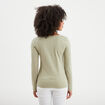 T-shirt manches longues vert kaki femme