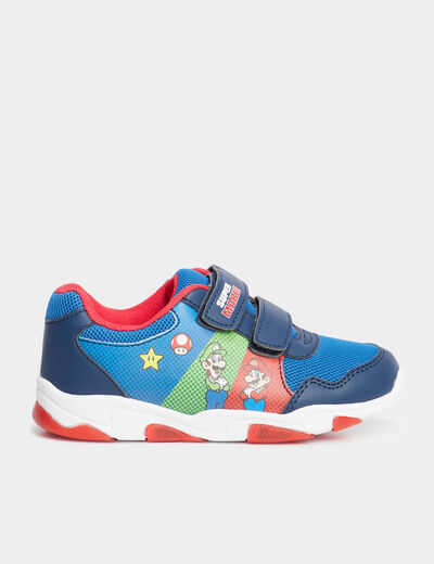 Baskets running lumineuses Super Mario bleu garçon
