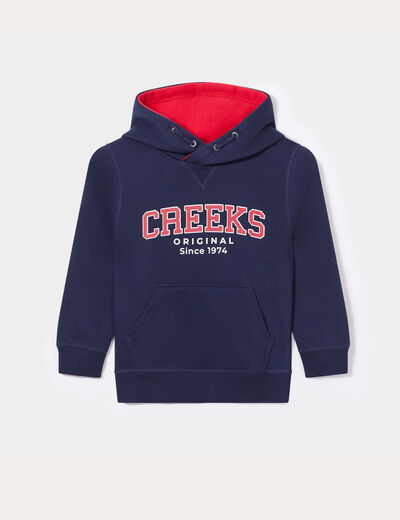 Sweat à capuche hoodie Creeks bleu marine garçon
