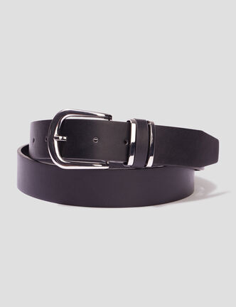 Ceinture avec boucle noir femme