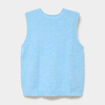 Pull sans manches col rond bleu clair femme