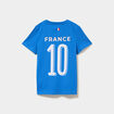 T-shirt maillot de football France bleu electrique mixte