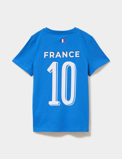 T-shirt maillot de football France bleu electrique mixte