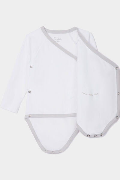 Ensemble 3 pièces en coton gris clair bébé garçon