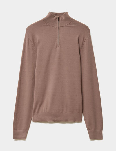 Pull camionneur manches longues gris homme