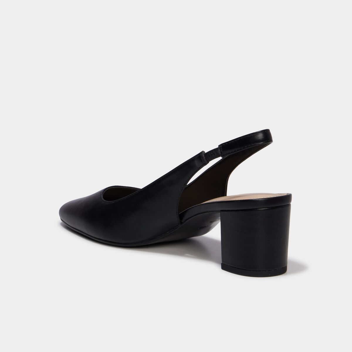 Escarpin slingback talon bloc femme noir femme