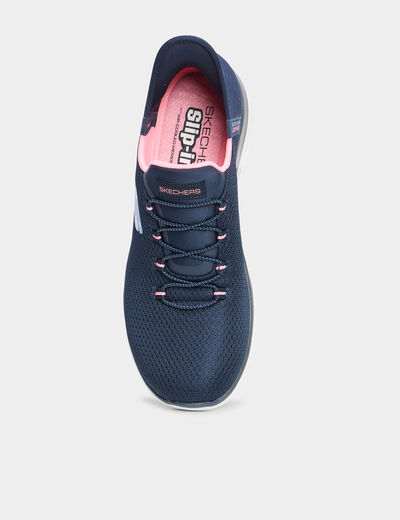 Baskets running Slip-ins Skechers bleu femme