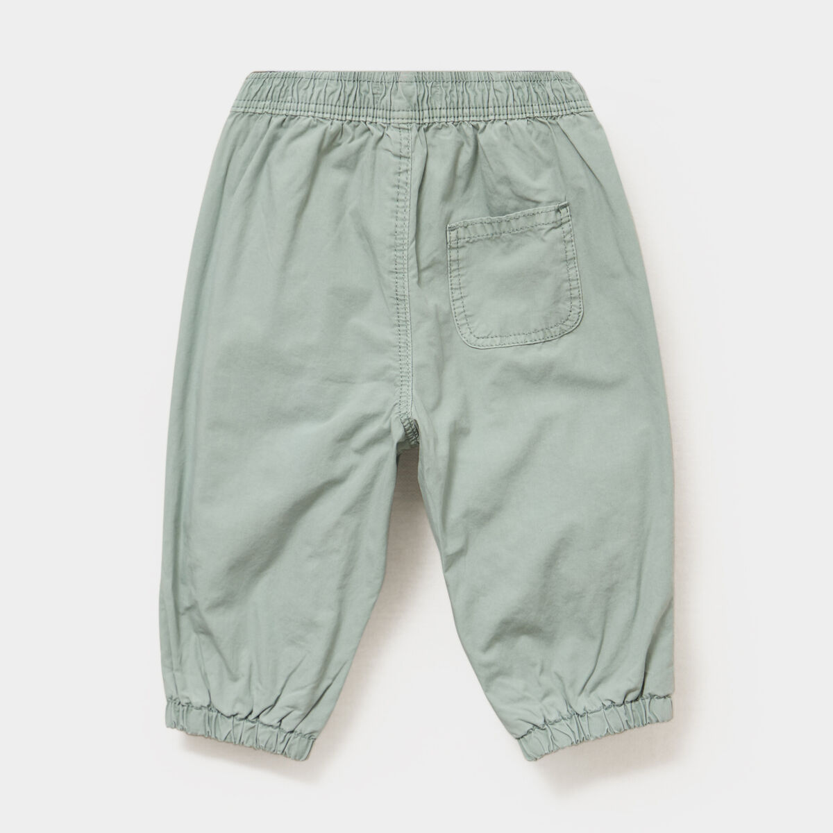 Pantalon jogger doublage coton vert pastel b&eacute;b&eacute; fille