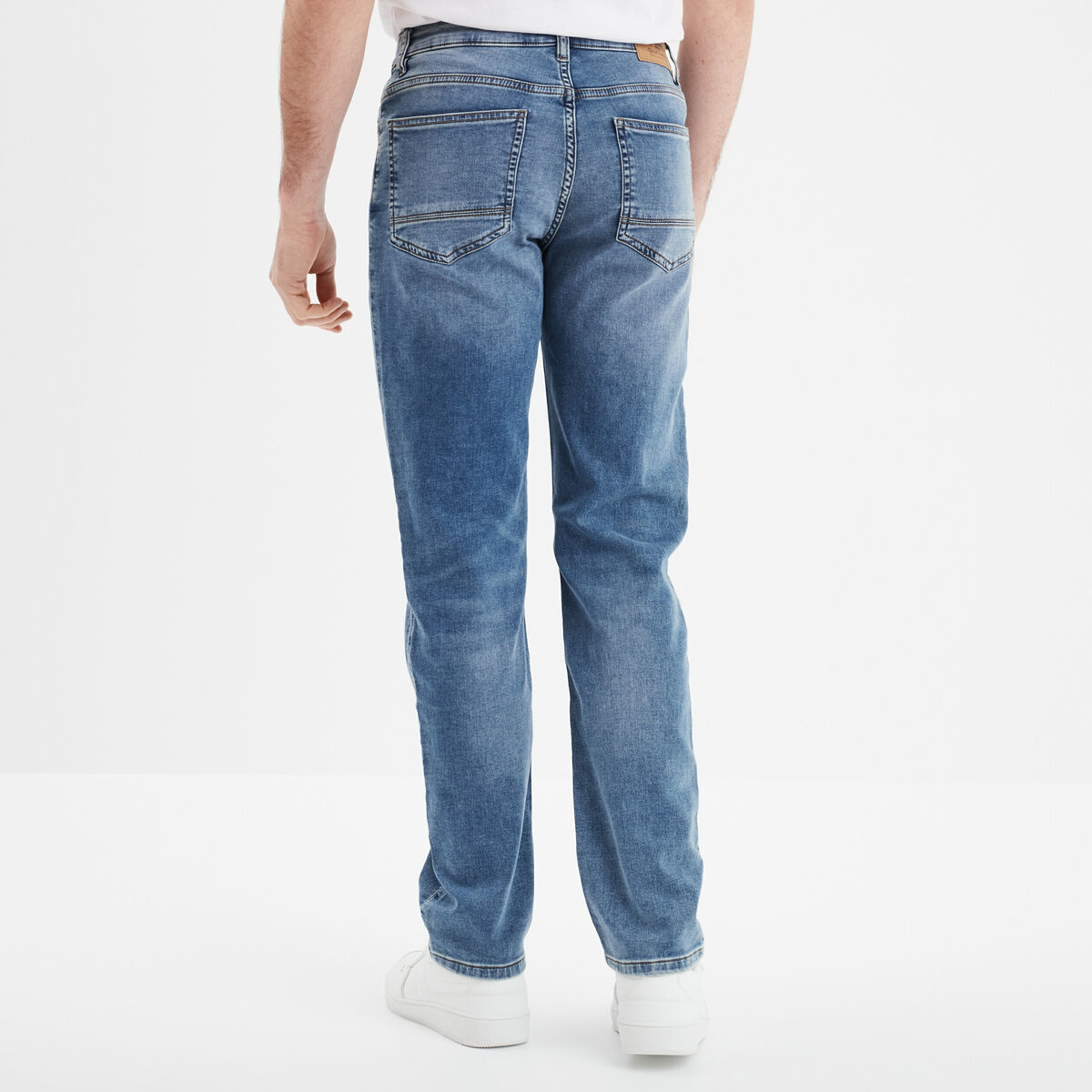Jean stretch coupe regular denim double stone homme