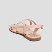 Sandales avec détails tressés rose fille