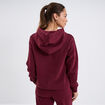 Sweat hoodie molleton &agrave; capuche bordeaux femme