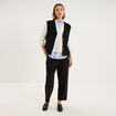 Gilet cardigan ajour&eacute; manches longues blanc femme
