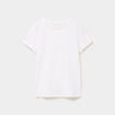 T-shirt manches courtes en coton blanc fille