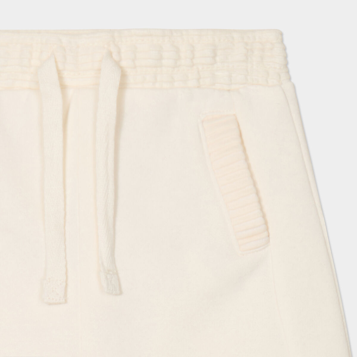 Pantalon de jogging molletonn&eacute; ecru b&eacute;b&eacute; gar&ccedil;on