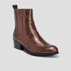 Bottines à talons couleur bronze femme