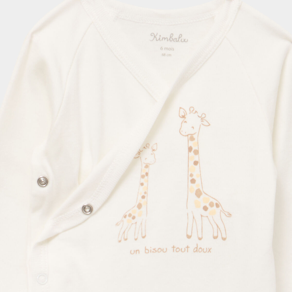 Ensemble body et dors-bien effet velours blanc b&eacute;b&eacute;