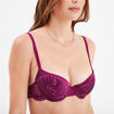 Soutien-gorge corbeille paddé dentelle rouge femme