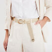 Ceinture tress&eacute;e m&eacute;tallis&eacute;e couleur or femme