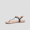 Sandales entredoigts bijoux Mosquitos noir femme