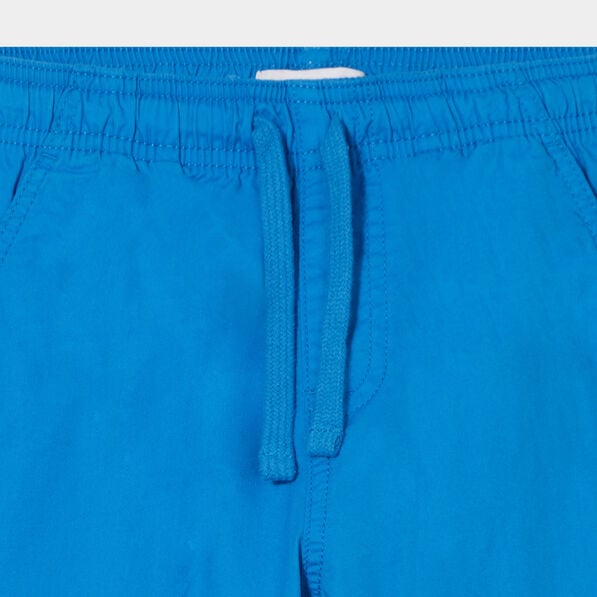 short droit taille elastiquee a coulisse bleu garcon Short droit taille élastiquée à coulisse bleu garçon