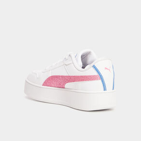 Tennis basses à lacets Puma Carina Deep rose fushia fille
