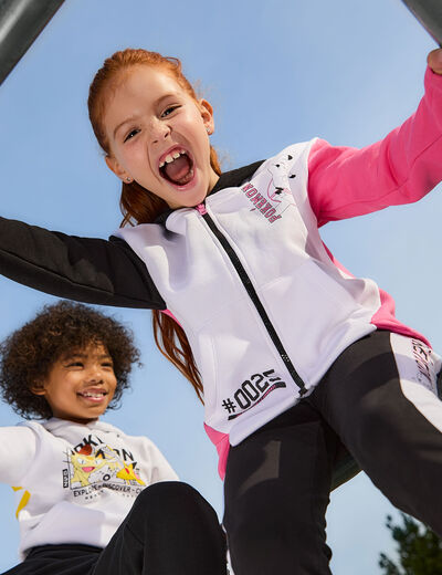Sweat zippé à capuche Pokémon Pikachu multicolore fille