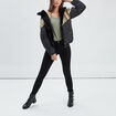 Pantalon skinny détails zippés noir femme