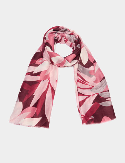 Foulard rectangulaire bordeaux femme