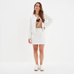 Veste col rond boutonnée Mosquitos blanc femme
