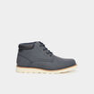 Bottines &agrave; lacets effet similicuir bleu homme