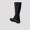 Bottes zippées en cuir avec brides noir fille