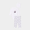 Ensemble body pantalon bonnet blanc bébé garçon